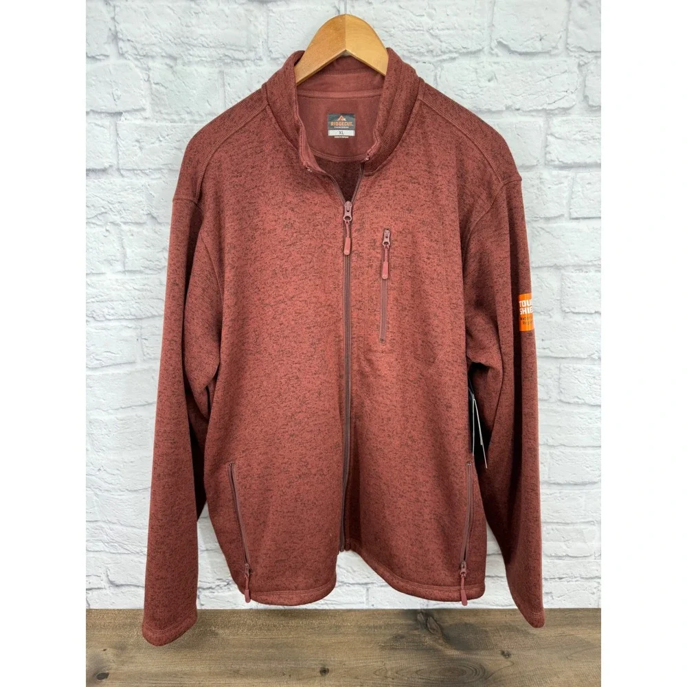 Ridgecut Mens Sweater Fleece Toughshield Jacket XL Water and Stain‎ Repellant
